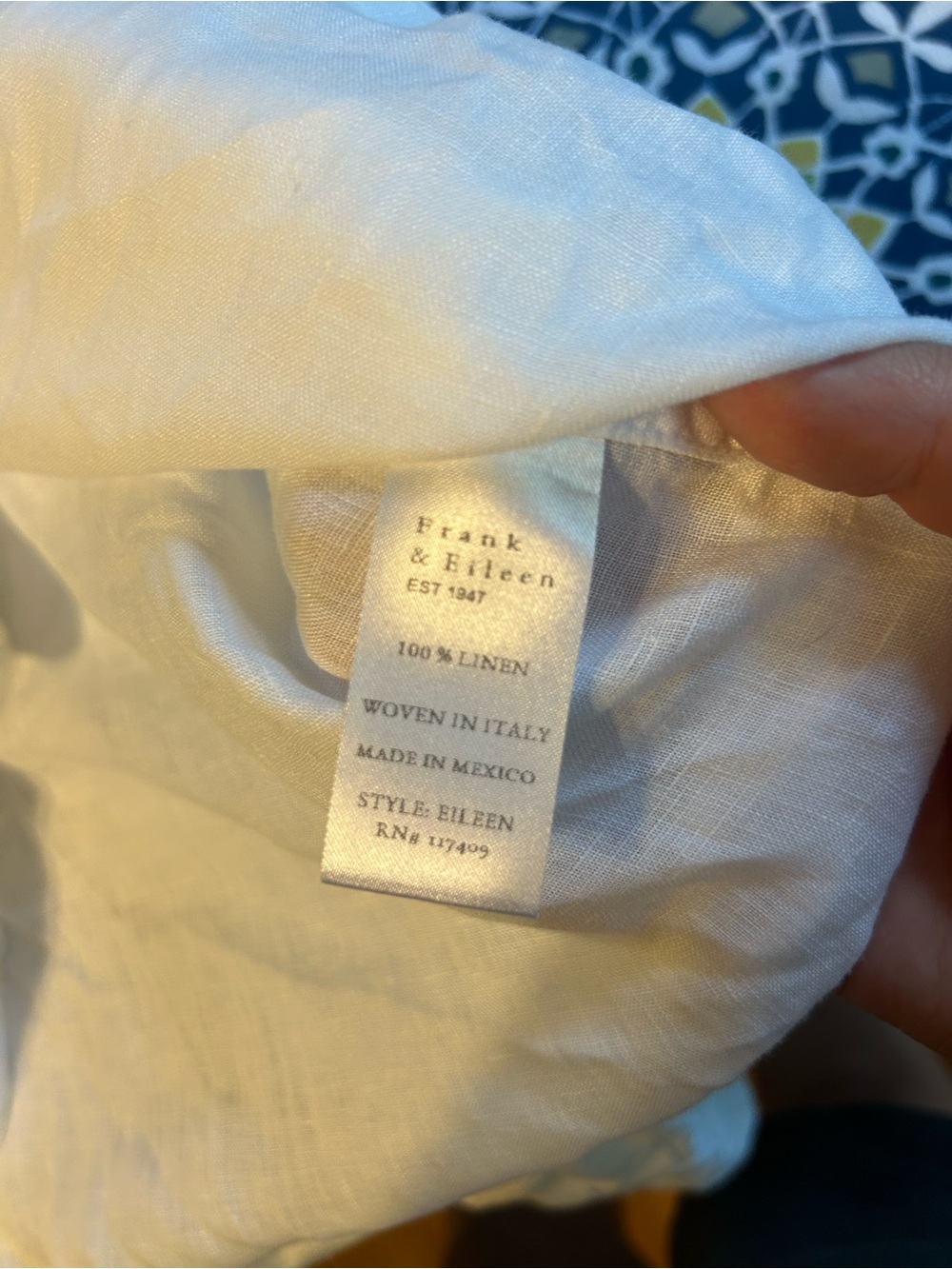 Frank & Eileen White Linen Shirt - Picture 5 of 6